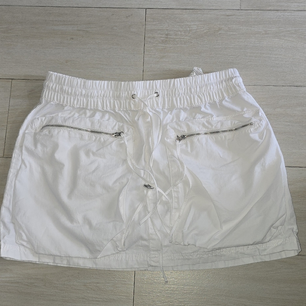 ZARA- White Elastic Coquette Waist Skirt ZARA--